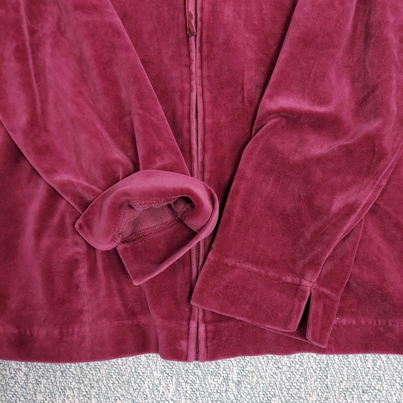 Maroon Velour Hoodie Set, New York Laundry, Plus Size 2XL - Picture 8 of 14